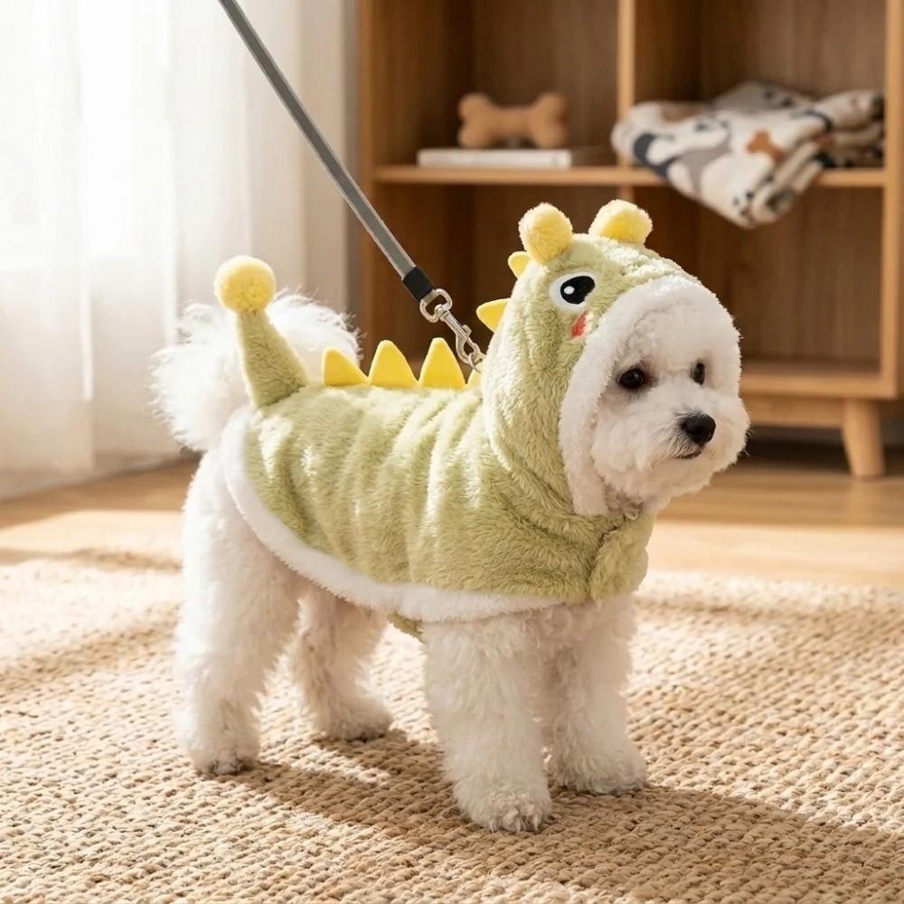 Quick Drying Dog Dinosaur Transformation Outfit Soft Pet Cosplay Costume Grooming Salon