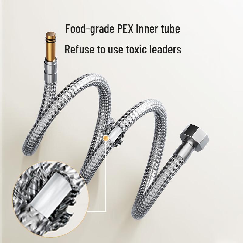 Jingdong Crafted 304 Stainless Steel Pull-Out Kitchen Faucet