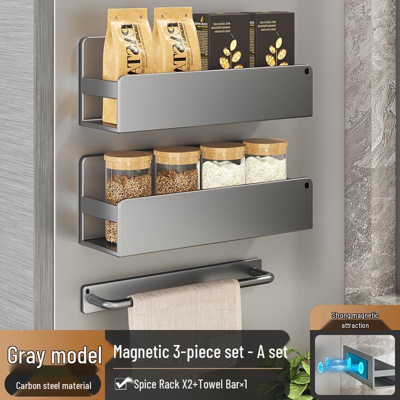 Magnetic Wall-mounted Kitchen Storage & Spice Rack