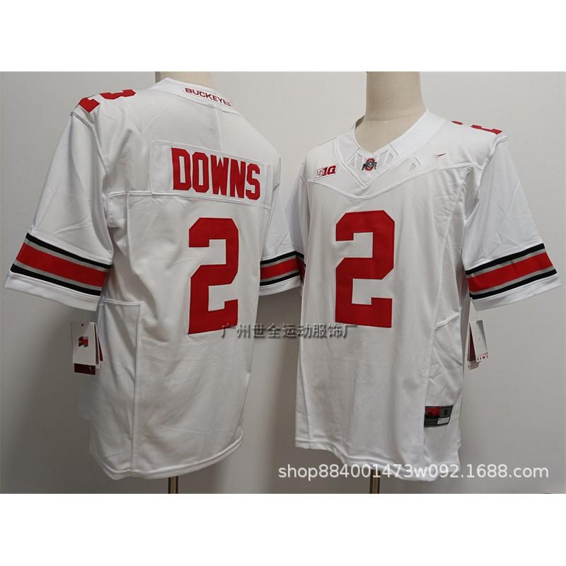 Mens Ohio State Buckeyes Rugby Jersey Training Shirt Cotton Blend Embroidered Football Uniform College Team Practice