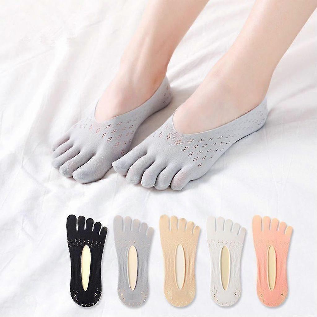 5 Pairs Orthopedic Toe Compression Socks, Stockings Women Toe Socks Ultra Low Cut Liner Gift