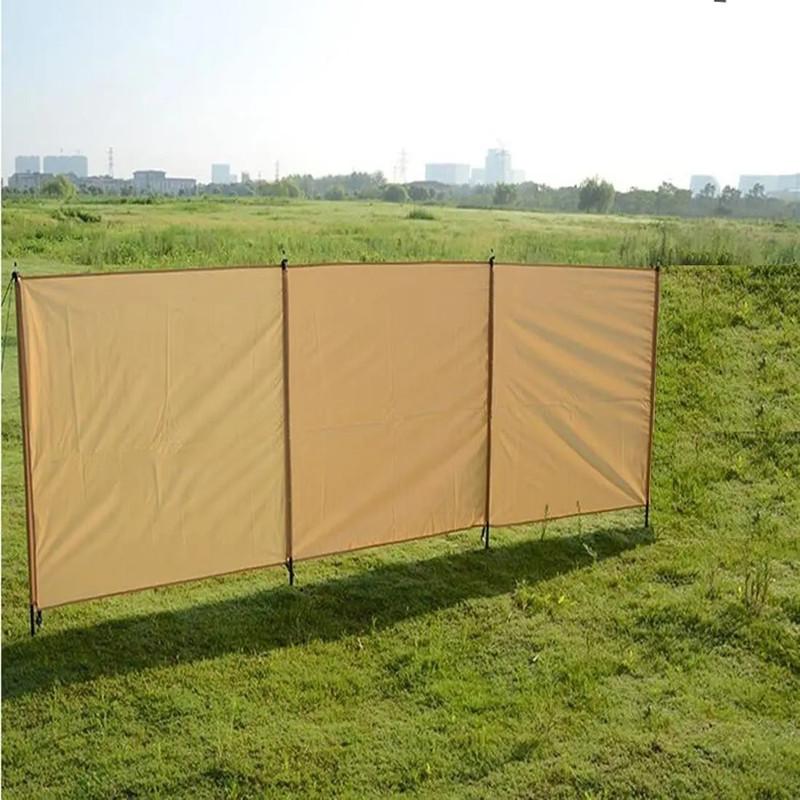 Portable Foldable Outdoor Camping Shelter Windscreen Windproof Waterproof Windshield Tent For Picnic BBQ Beach Large Tarp Fenced
