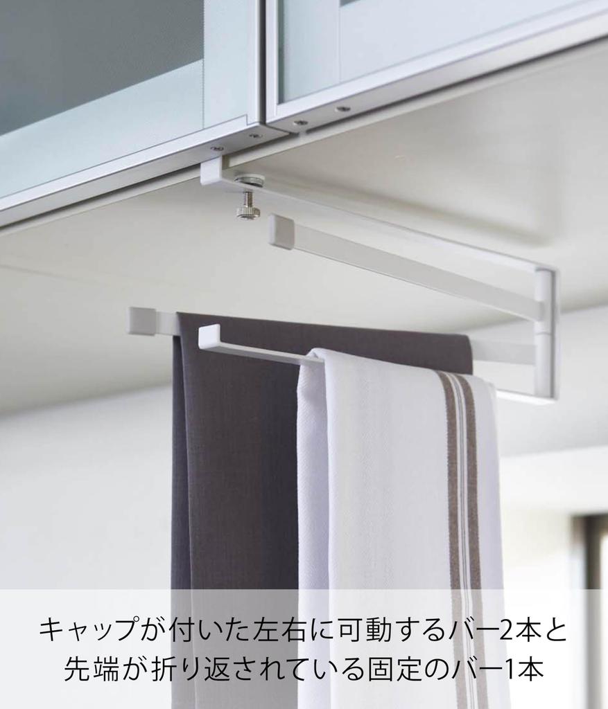 Yamazaki Industries Dishcloth 2442 Under-Cabinet Hanger, Plate, White,