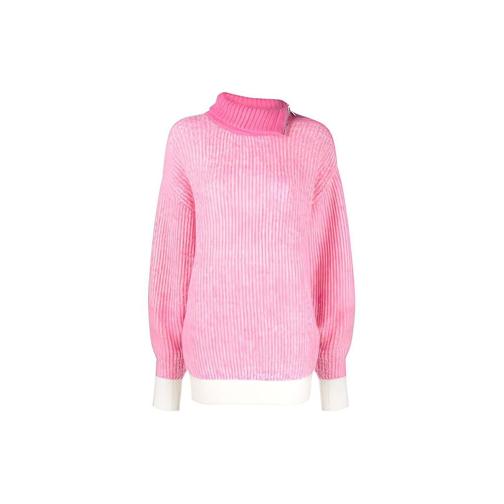 Ganni Ss22 Long Sleeve Pullover Wool Sweater Women sweater Pink K1614-530