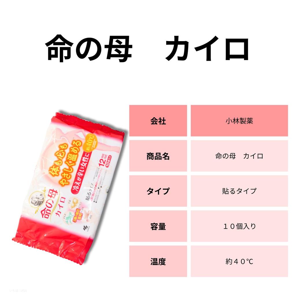 Inochi No Haha Heat for Women Suffering from Gently Warms Body and Mind of Pads, 10-Pack, 12-Hour Warming, Chills, [Pack 4]