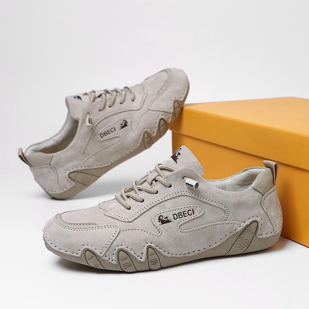 Genuine Leather Plus Size Unisex Outdoor Casual Sneakers for Spring/Summer