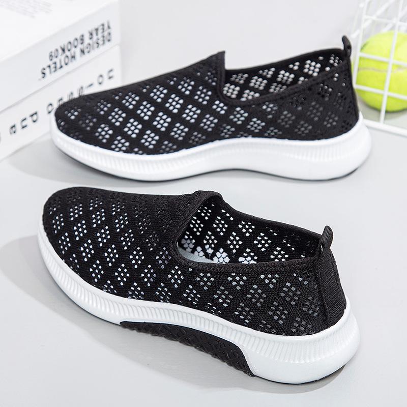 Damen-Sportschuhe für Frühling und Sommer, rutschfeste, verschleißfeste Laufschuhe, Slip-on-Mesh-Schuhe