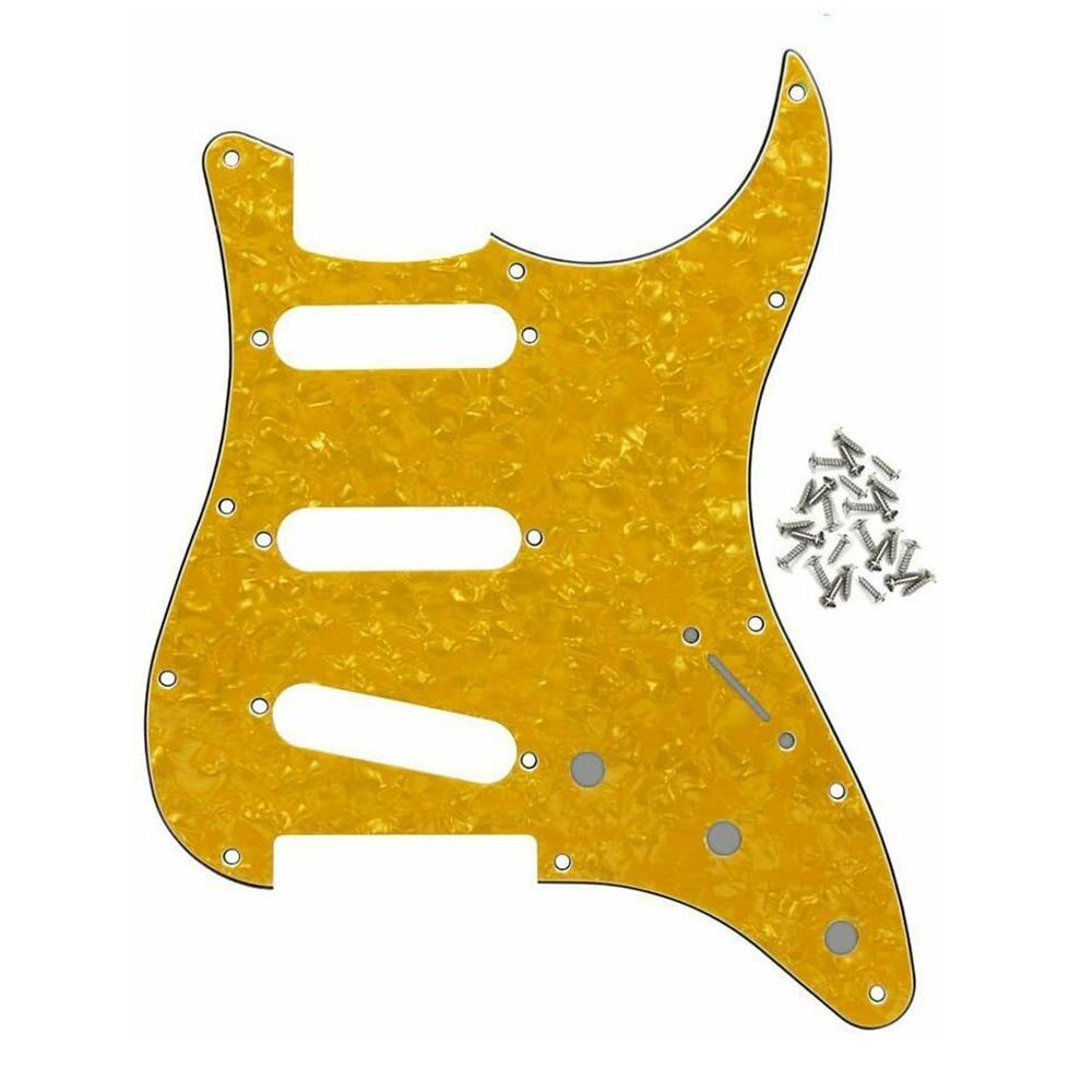 1pcs SSS Electric Guitar Pickguard 3 Ply 11 Holes with Screw  for FD ST Style Guitar Parts Replacement