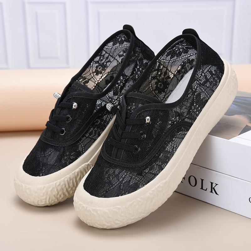 Women Summer Breathable Mesh Low Cut Slip On Flat Casual Fisherman Shoes 35 чёрный