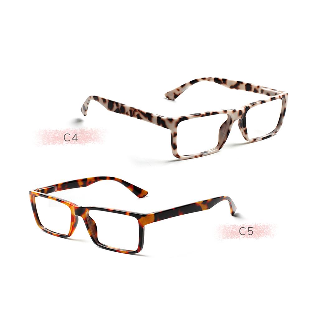 Turezing 3 Pack Reading Glasses For Women Man Rectangular Print Flower Frame Spring Hinge Reader Eyewear