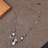 Stylish Titanium Steel Bunny Necklace With Adorable Lucky Star Charm For Trendy Men Women And
