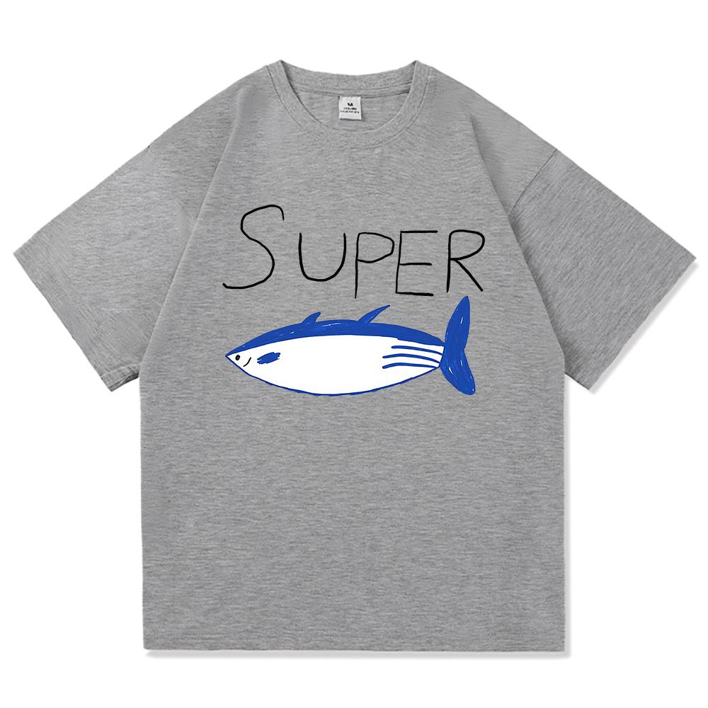 Jin Super Tuna Fish T Shirt Kawaii Retro Fashion Women Clothing Harajuku High Quality Tops Cotton Clothes Days Gifts Tshirts