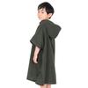 FELLOW Kids' Changing Poncho, Microfiber, Absorbent, Quick-Drying, Hooded, Beach Towel, Swim Towel, Khaki, One Size Fits All