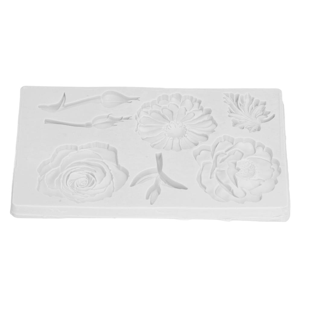 Chcolate Silicone Mold Food Grade Materials Easy To Demold Various Flowers Shapes Cake Resin Mold