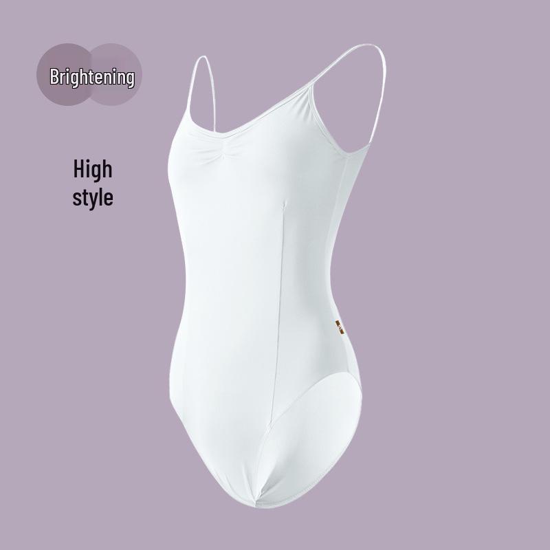 Dívčí a dámský taneční cvičební trikot s tílkovými ramínky pro balet a gymnastiku