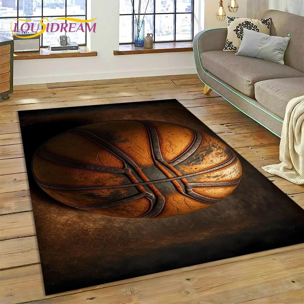 Rama boiska do koszykówki Dywan z kreskówek do sypialni, salonu, dekoracji sofy, duża dekoracja podłogi dla dzieci