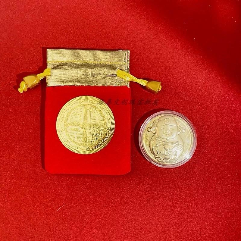 

Lucky Charm 2025 Year of the Snake Golden Money Foil Lucky Coin For Wealth Health New Year Gift Fengshui Ornaments Decor Decorative 1pc Cai Shen Ye