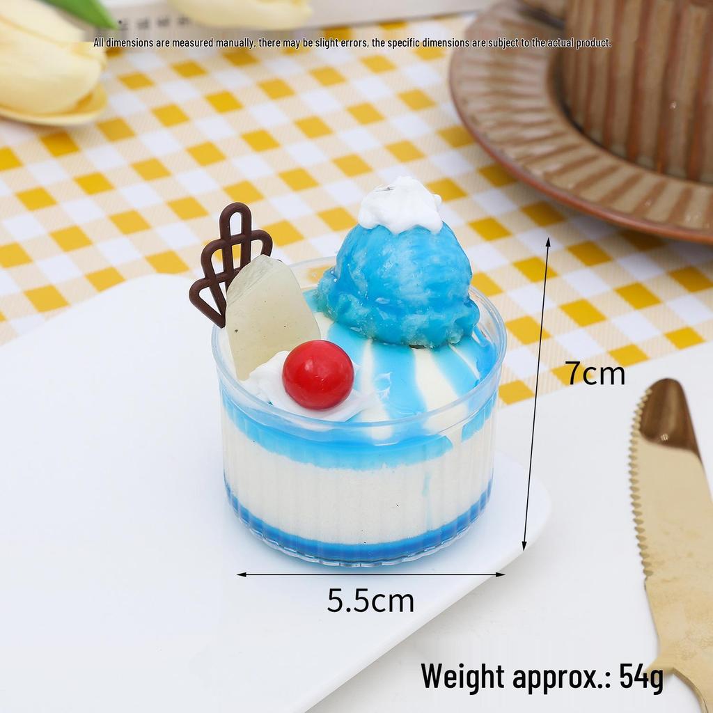 Miniature Cream Cake with Jam and Fruit Design Refrigerator Magnet