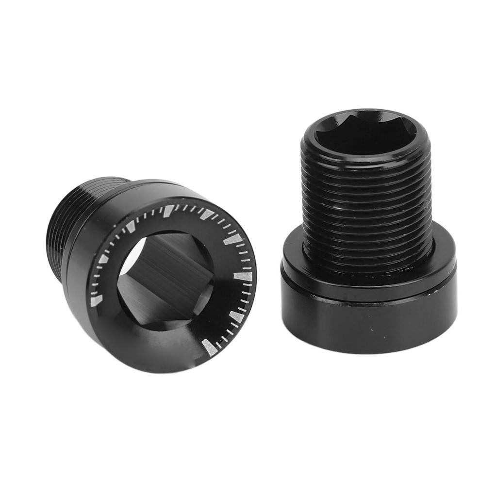 2Pcs Bike Crank Screw Spline Centre Shaft Aluminium Alloy High Strength Anticorrosion Sturdy   Bike Crank Cover