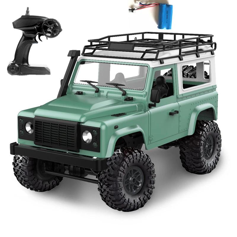 MN90 1/20 4WD RC Truck Off Road Climbing Buggy Crawler Metal with Light Remote Control Car All Terrain Racing 2.4G Toys for Boys
