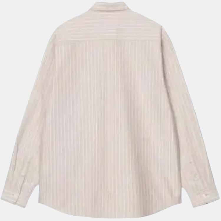 Carhartt WIP FW25 Cassel Stripe Shirt Comfortable Simple Loose Long Sleeve Shirt Men Shirts I035327-35E-XX