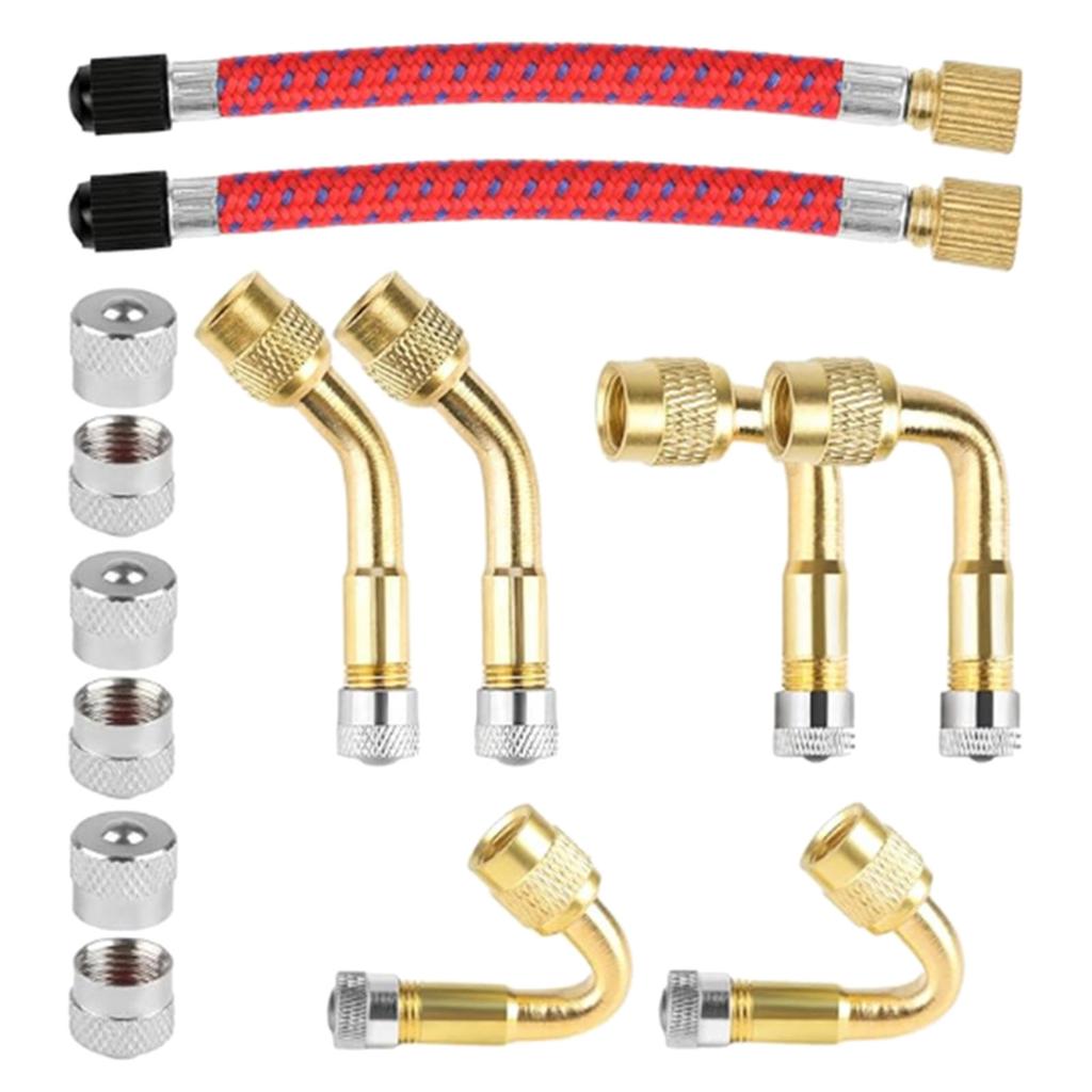 Tyre Valve Extension Replacement Flexible Valve Stem Extenders Copper Bend Tire Valve Adaptor Easy Installation