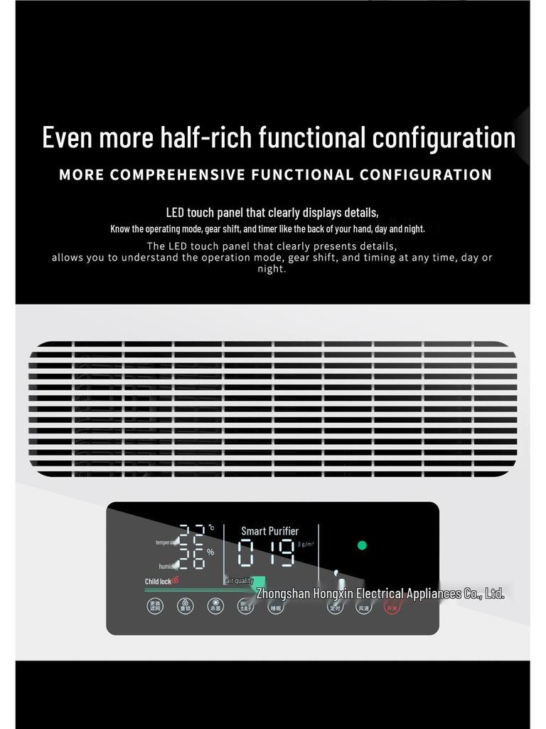 Smart Household Air Purifier: Formaldehyde & Odor Removal with Negative Ion Generator
