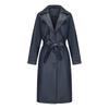 Trench Lungo Oversize da Donna Giacca in Ecopelle PU con Cintura Collo a Tacca Classico Vestibilità Larga Capospalla