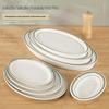 Creative Melamine Oval Fish Plate for Restaurant & Hotel – Hot Pot, Stir-fry, Cold Dish, and Vegetable Platter.