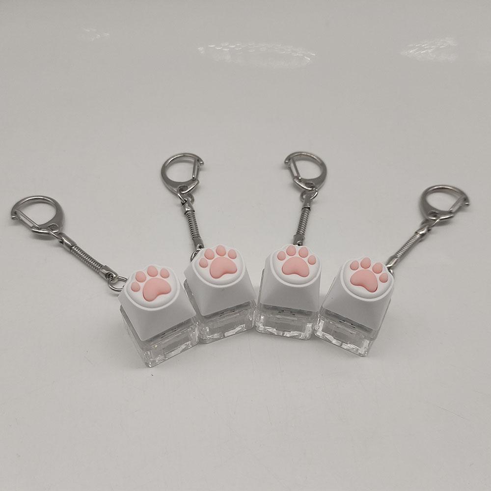 Cat Claw Button Cute Cat Claw Soft Silicone Decompression Test Axis Device Decompression Keychain Pendant Creative Relief Toy