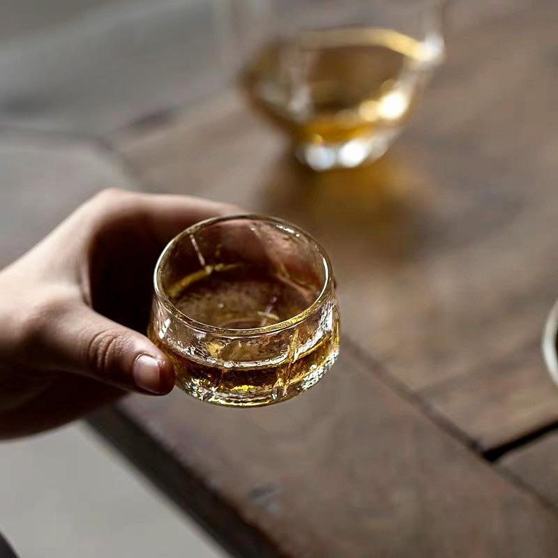 Japanese Style Glass Teacup Small Capacity Transparent Heat Resistant Kung Fu Master Cup Tea Cup Teaware Accessories 2025 New