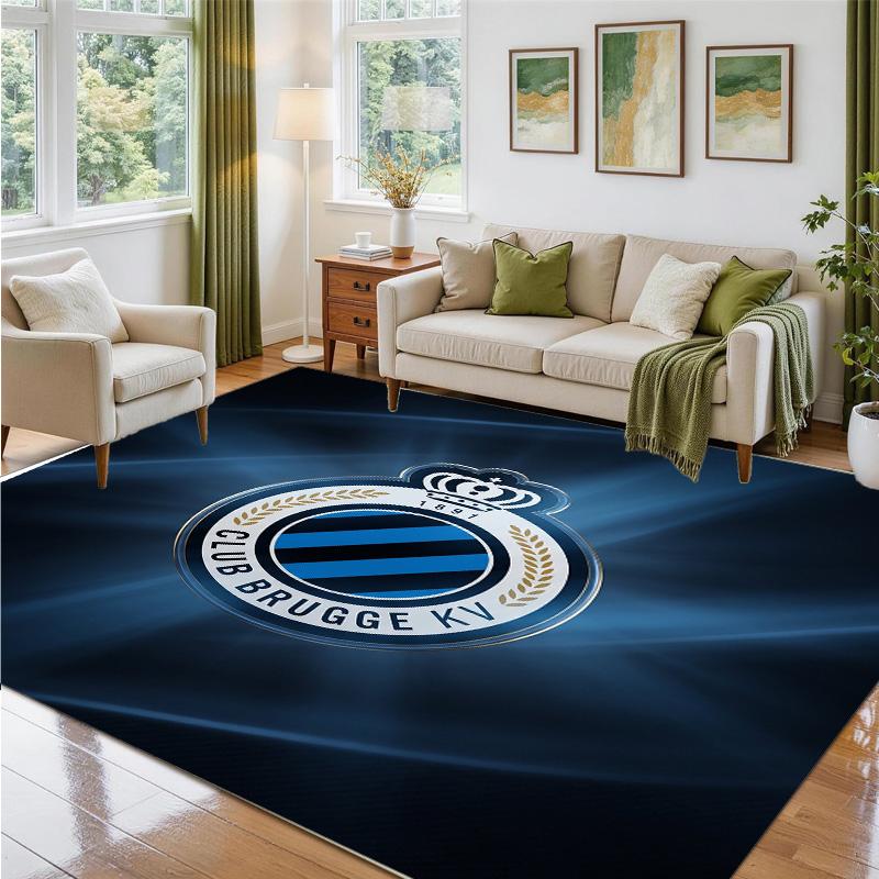 Club Brugge FC Design Crystal Velvet Rug Soft Decorative Mat for Bedroom Entrance