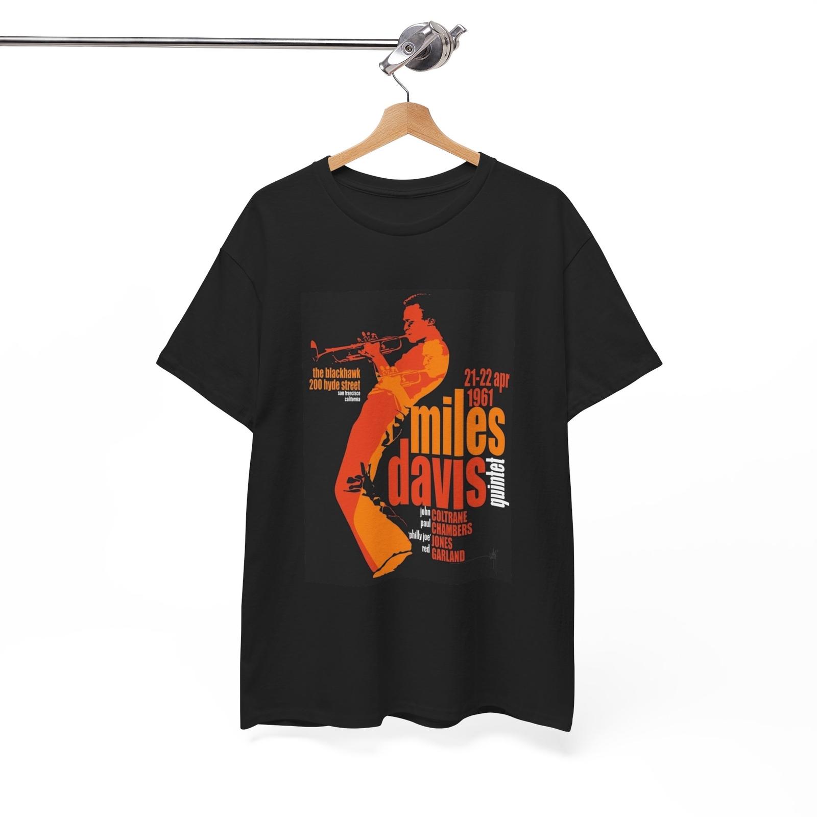 Miles Davis Tshirt On Stage Poster Retro Vintage Unisex Heavy Cotton Tee XL