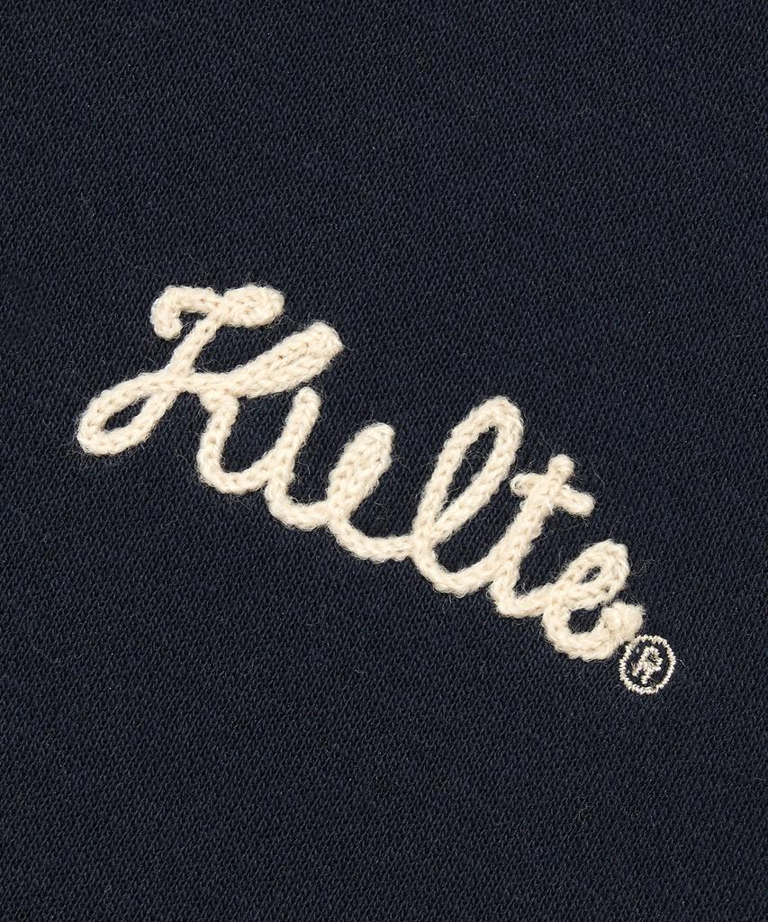 Kulte Script Chain Emb Hood Zip-UpD.Navy