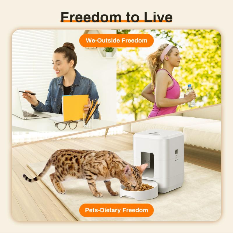 2025 New 2L WiFi Automatic Pet Feeder Smart Cat and Dog Food Dispenser Quantitative Slow Feed Dispenser for Pets Cat Accessories