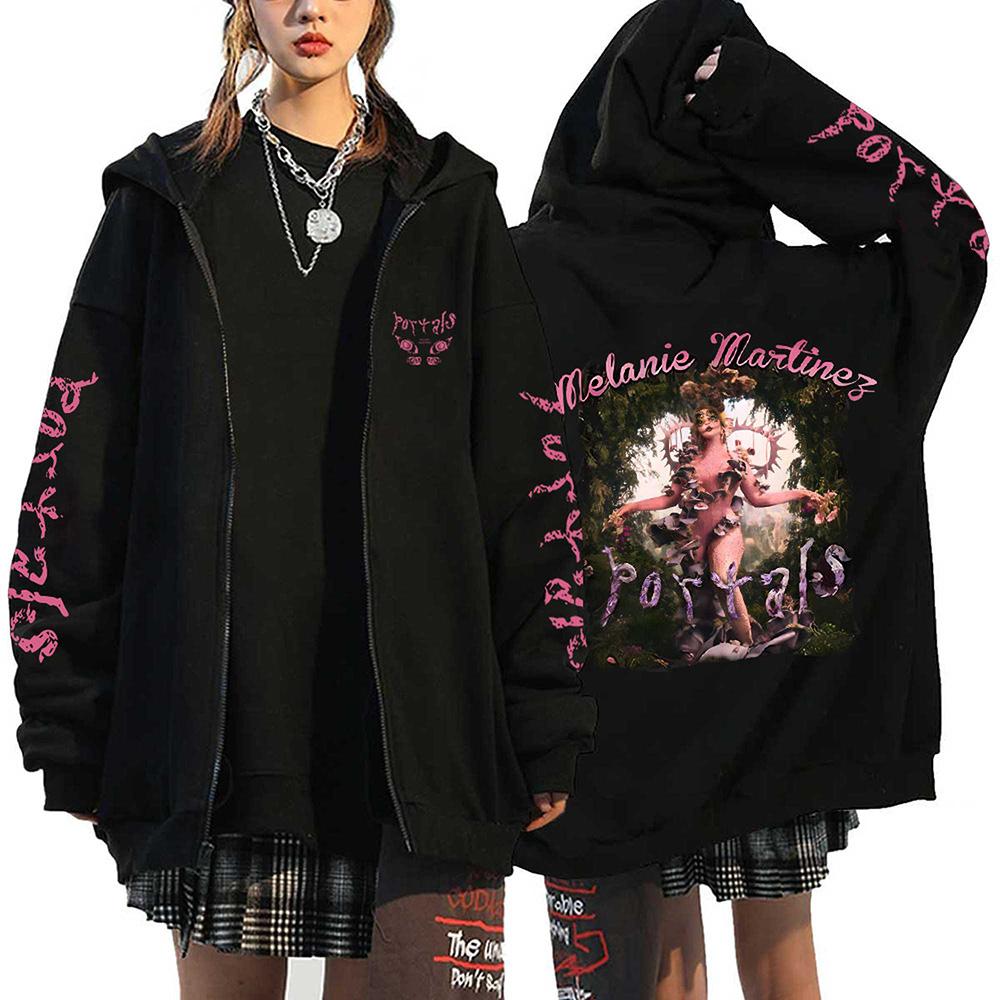 Melanie Martinez Portals Tour Zip Up Hoodies Casual Women Hooded Sweatshirts Popular Trendy Streetwear Zipper Jacket Y2K Coats
