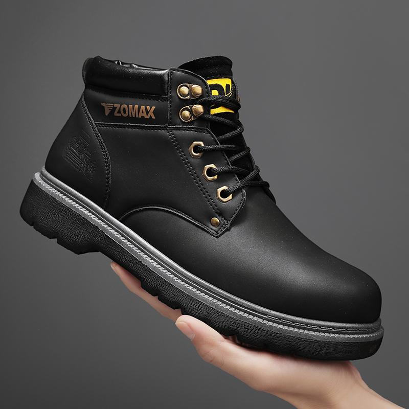 

Повседневные кроссовки Ботильоны Лоферы Спортивная обувь на платформе Спортивные и досуговые мужские осенние кроссовки Нескользящая защитная обувь Мода 44 чёрный