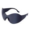 Windproof Large Frame Sunglasses Women'S Tide Frameless Integrated Cat Eye Sunglasses Men'S Glasses