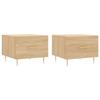 VidaXL Coffee Tables 2 Pcs Sonoma Oak 50x50x40 Cm Engineered Wood 829371