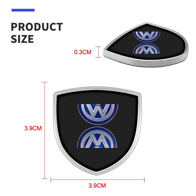 AABIT1 Car Stickers New Metal Shield Sticker Car Trunk Window Side Emblem Decorative Badge Decal For Volkswagen VW Scirocco GOLF MK6