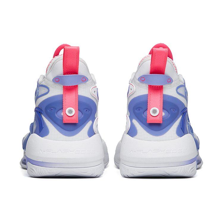 Anta Berserk 3 Slip Resistant Abrasion Resistant High top Basketball Shoes Men's White Purple 112131601S-5