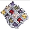 Chenrui Vibrant Square Brick Statement Ring - Trendy European and American Jewelry