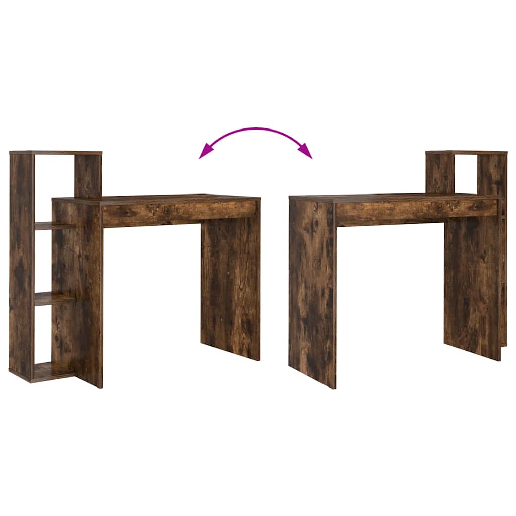 Desk Smoked Oak 100 x 40 x 90 cm Engineered Wood