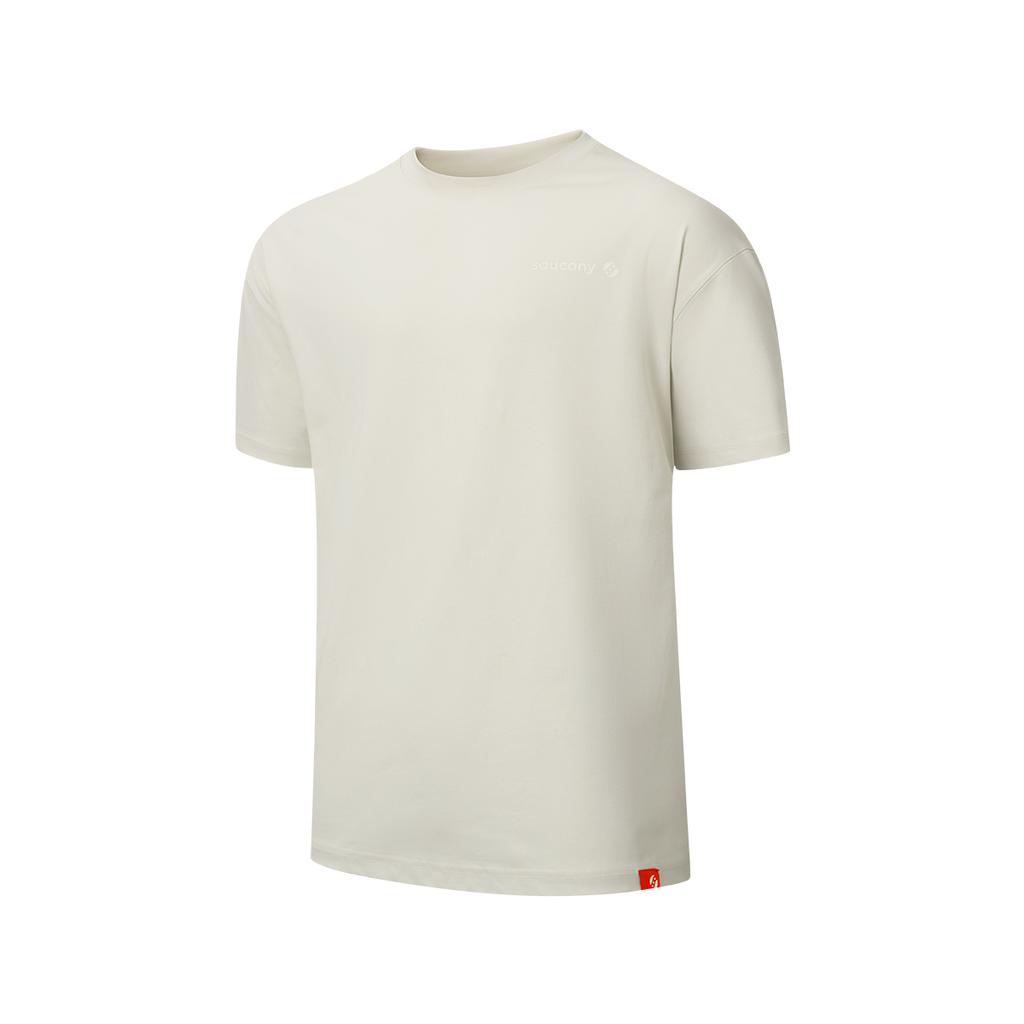 Saucony Natural Echo Fashion Comfortable Versatile Short Sleeve T-Shirt Unisex Tops Off-White SA3259ST42O-WT048