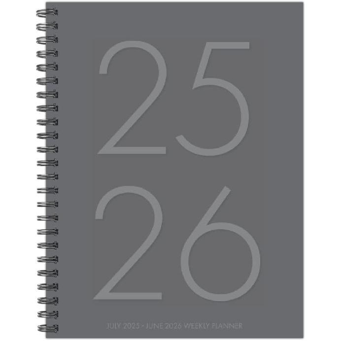 Willow Creek Press Weekly Softcover Planner, Desertscape Academic July 2025 - June 2026 6.5 x 8.5 Weekly Softcover Planner Classic Gray