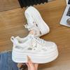 thick-soled color matching little white shoes women's spring and summer new hollow breathable casual sports dad shoes