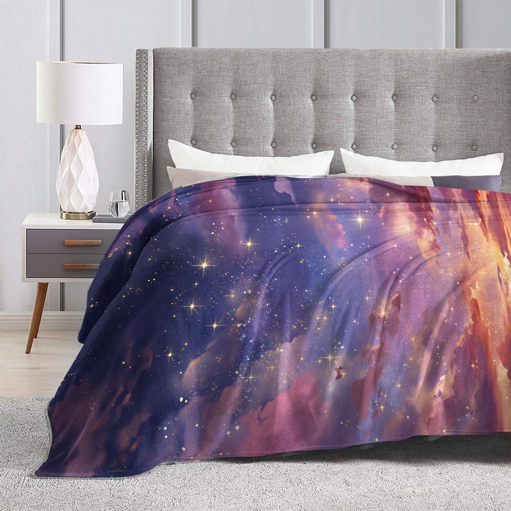 Galaxy Sunglasses Soft Blanket Kids Adult Plush Throw Blanket Pattern Couch Chair Flannel Bedspread Sofa Bed Cover
