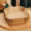 High-Temp Resistant Square Air Fryer Silicone Oil Paper Tray
