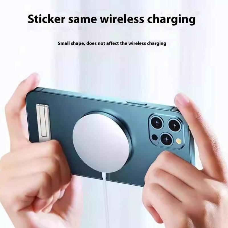 Thin Metal Phone Grip Mount Foldable Double Designs Phone Stand Invisible Mobile Phone Mount for Tablets & Smartphone