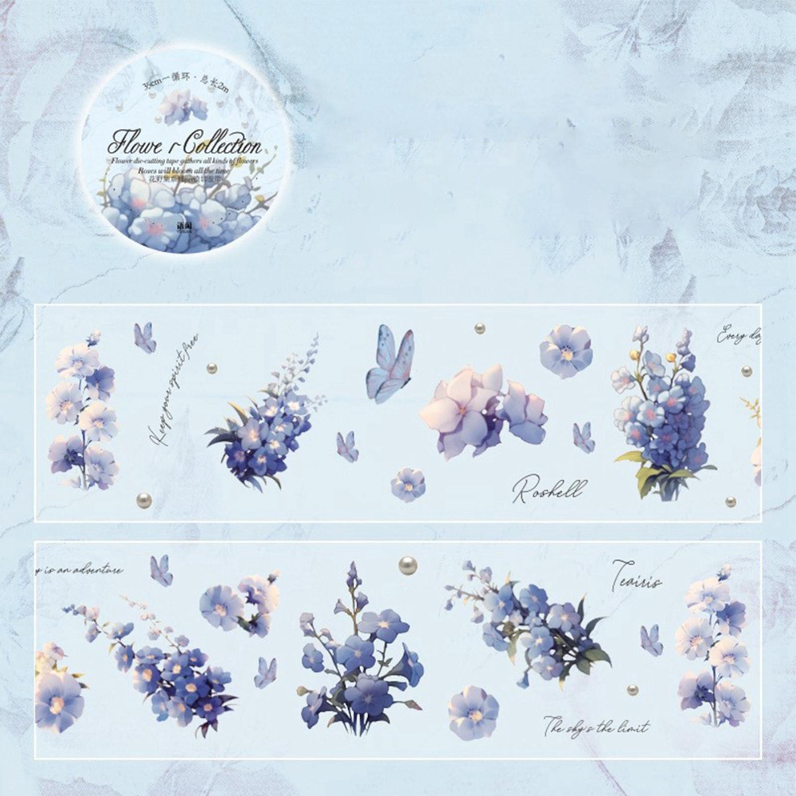 

Высечная клейкая лента Серия «Цветочное поле» Светлый ретро цветочный планер Чехол для телефона Декоративный. One Size